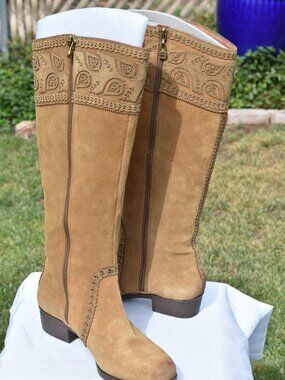 Nurture Leather Tooled Boots